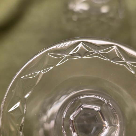 Set of 2 Rogaska Crystal Gallia Wine Hock Balloon Glasses 8" Flora Orig Owner - Picture 4 of 8